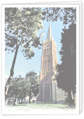 Uit onze collectie: rouwkaart Oskerder toren © (Usquert) - in staand model.