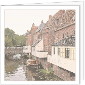 Uit onze collectie©. Rouwkaart Hangende keukentjes van Appingedam