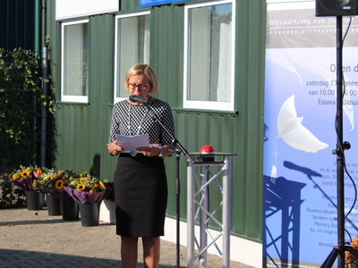 Burgemeester Marijke van Beek tijdens haar openingsspeech